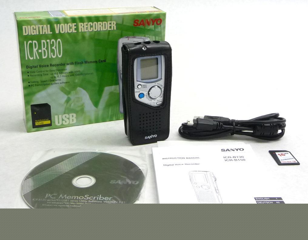 New sanyo handheld digital voice recorder icr-B130 usb