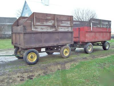 5 ton john deere steel dump barge grain firewood wagon