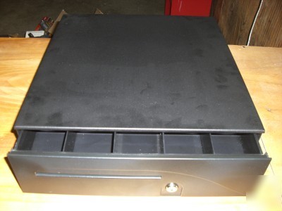 Apg series 100 cash drawer black T554-BL1616 acc. incl