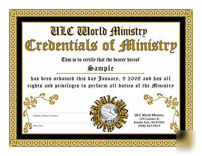 Become an ordained minister deluxe package 