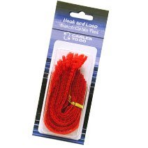 Cables to go - 12-pack of 6 bright red hook and loop c