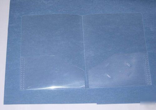 Clear poly pocket folders ( lot of 40) 