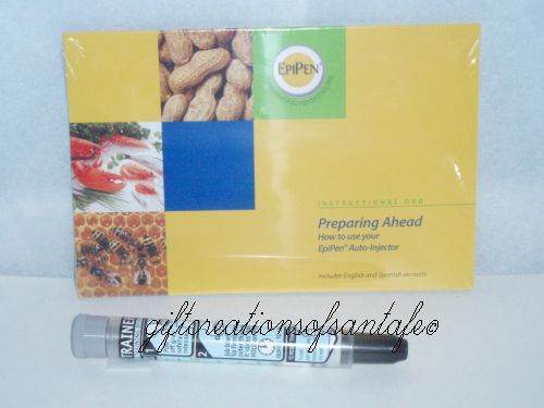 Epipen trainer w/instructional dvd allergy firstaid ems