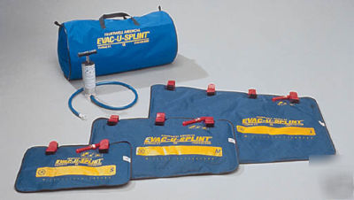 Evac-u-splint - set of three splints w/case & pump