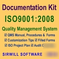 ISO9001:2008 (iso 9000/ iso 9001) quality manual (mfg)