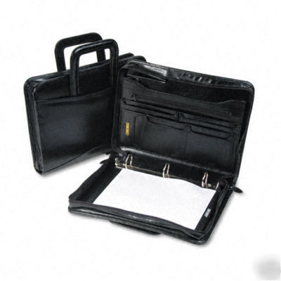 Ltd leather zippered portfolio bond street 540019BLK