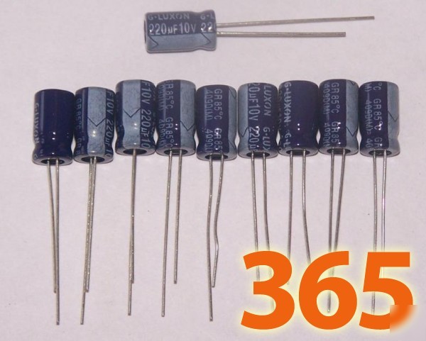 New g-luxon electrolytic capacitor 220UF 10V 85Â°c 10PC