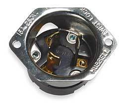New hubbell receptacle, flanged inlet, HBL4586, 4586, 