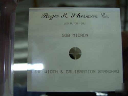 Roger k. sherman sm-r line width calibration target