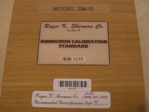 Roger k. sherman sm-r line width calibration target
