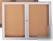 Satin aluminum frame 36INX36IN 1 door enclosed natural
