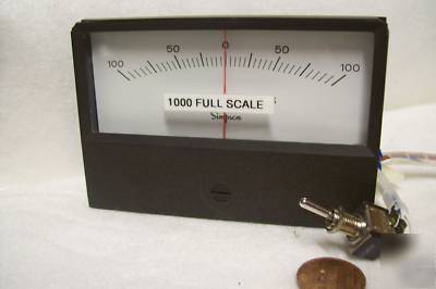 Simpson microamperes panel meter 3-3/4 x 4