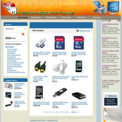 Turnkey electronics adsense affiliate website for sale