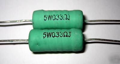 10X 0R33 0.33 ohm 5W 10% 20.5X8.7MM wirewound resistor 
