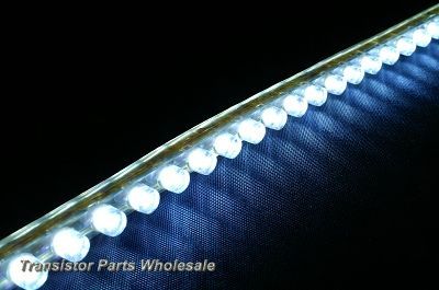 2* white 24-led 24CM pvc flexible neon strip light bulb