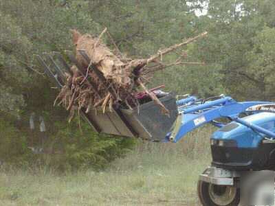 Debris bucket tractor loader pallet forks fork skid