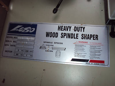 Lobo heavy duty wood spindle shaper sp-30