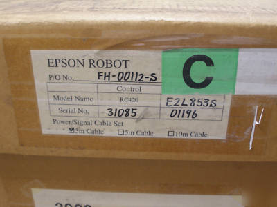 New brand - epson E2L853S robot w/ RC420 pc based contr