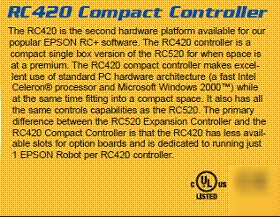 New brand - epson E2L853S robot w/ RC420 pc based contr