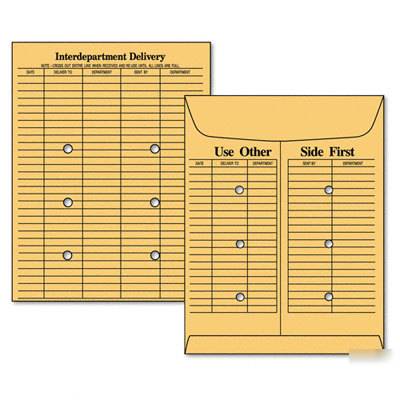 Re-use-a-seal interoffice envel recycled kraft, 50/box