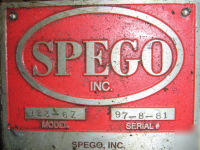 Spego model 123-6Z turnamic hydrodynamic bar feed sys.