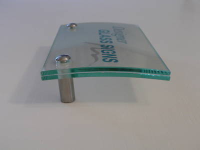  desktop nameplate - curved glass