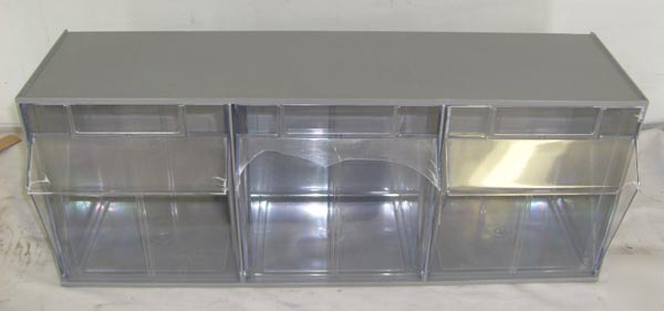Quantum storage tip out bin 7 3/4 x 23 5/8 x 9 1/2 gray