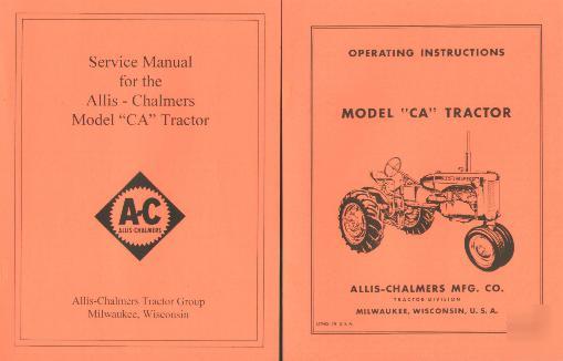 2 allis chalmers ca tractor manuals service operator