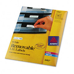 Avery 6467 self-adhesive white removable laser id label
