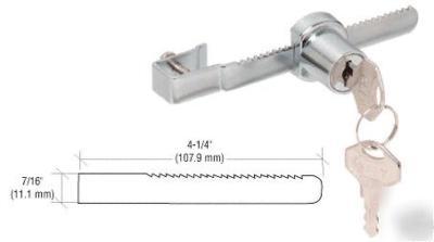 Chrome sliding glass door lock randomly keyed 