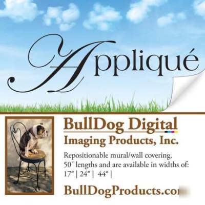 Applique canvas textured self stick mural media 44X50