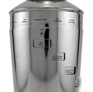 Dial-a-drink cocktail shaker 32OZ â€“ recipe's built in 