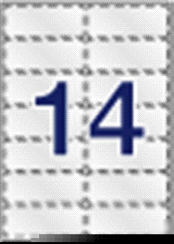 Die-cut self adhesive sticker labels 14 per A4 pg 7164