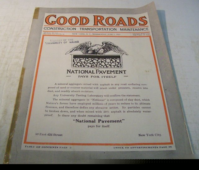 Good roads 1921 construction magazine vol.60, no.22