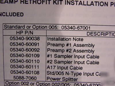 New hp 5340A microwave counter preamp retrofit kit