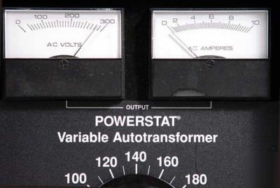 Powerstat LM226C 0-280V@0-1KW dual range metered variac