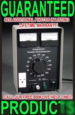 Powerstat LM226C 0-280V@0-1KW dual range metered variac