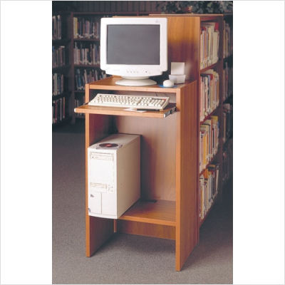 Quick ship: computer workstation finish: amber ash
