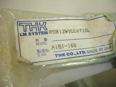 Thk 28 inch RSR12WV linear rails w/ two bearing blocks