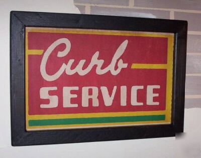 Vintage style restaurant retro curb service sign