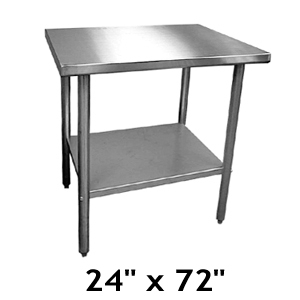 John boos stainless steel work table kd 24