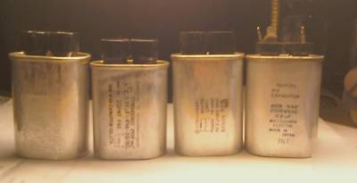 Lot of 4 microwave high voltage capacitors