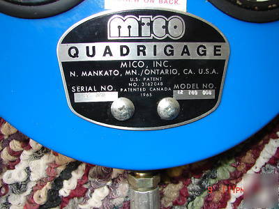 Mico quadrigage pressure test device(air,hyd & vacuum)