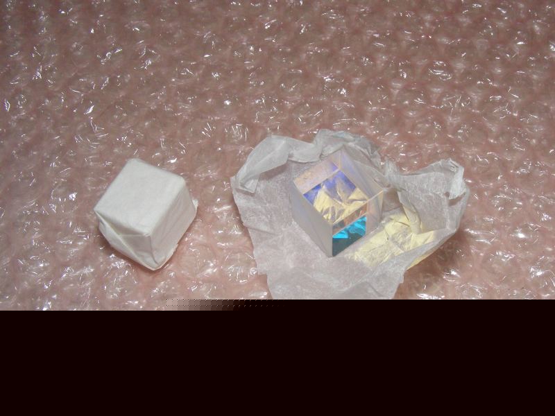 Pbs polarised beamsplitter cube 15MM ar coated 660NM