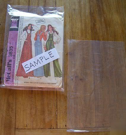 Protective storage poly bags for sewing patterns 7X10