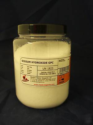 Sodium hydroxide 99% pure 1KG - caustic soda (SOH1KG)
