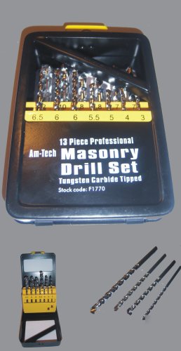 13PC tungsten carbid extra twist masonry drill bits set