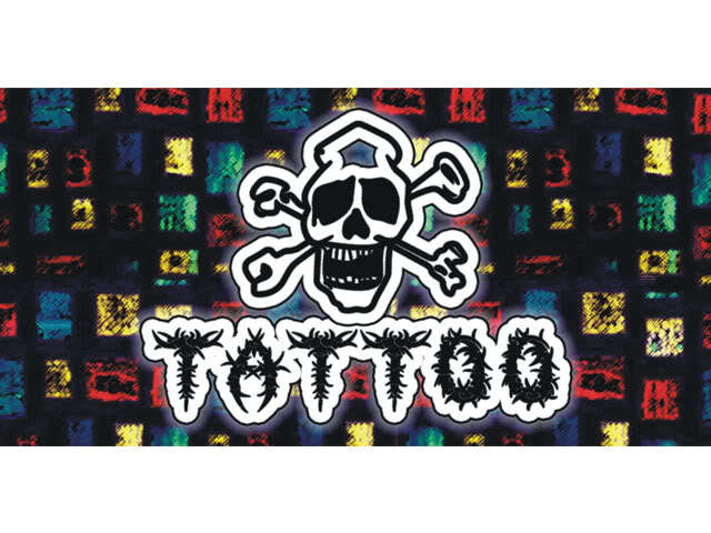 BN222 tattoo skull body piercing banner flag sign