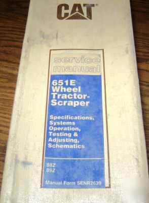 Caterpillar 651E wheel tractor scraper service manual