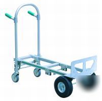 Dual grip aluminum convertible hand truck